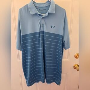 Under Armour Men’s Two-Tone Blue Striped Polo